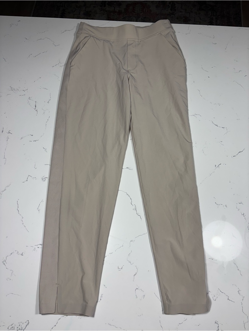 Athleta Slim Tapered Chinos in Light Beige